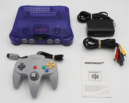 Nintendo 64 - Funtastic Grape Purple - Konsol - SNR NUP16321534 (B Grade) (Genbrug)